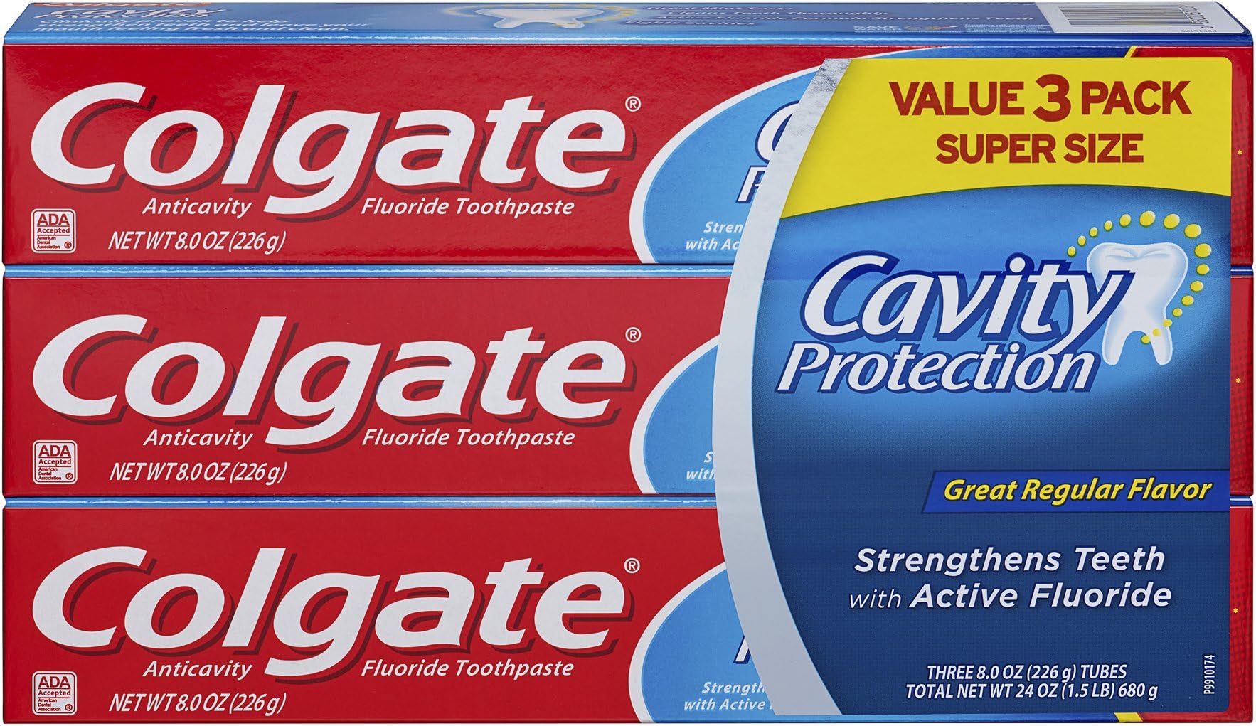 Colgate Cavity Protection Toothpaste, 8 Ounce - 3 pk