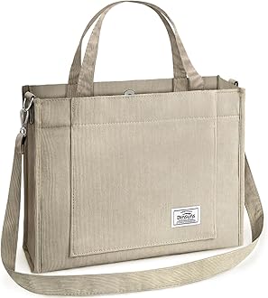 Corduroy Tote Bag for Women Small Satchel Bag Mini Tote Bag Aesthetic Crossbody Handbag - School Work Travel Shopping