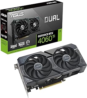 ASUS Dual GeForce RTX™ 4060 Ti 16GB OC Edition GDDR6 (PCIe 4.0, 16GB GDDR6, DLSS 3, HDMI 2.1a, DisplayPort 1.4a, 2.5-Slot Design, Axial-tech Fan Design, 0dB Technology, and More)