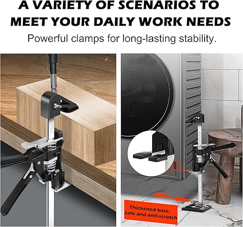 Miniatura 5 de Gato de brazo de ahorro de mano de 2 piezas, herramienta multifuncional de elevación manual, elevador de brazo de palanca, instalación de gato de