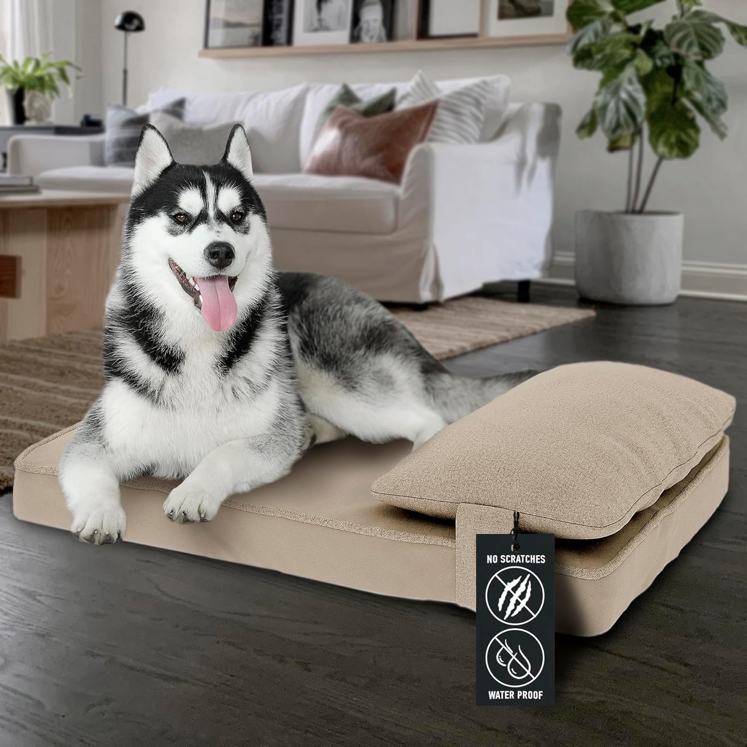 Washable Dog Bed Memory Foam Crate Pad Dog Bed