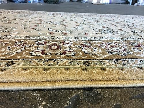 Miniatura 6 de Alfombra persa larga tradicional de 330.000 puntos, diseño bereber beige 601 (31 pulgadas x 15 pies 8 pulgadas)