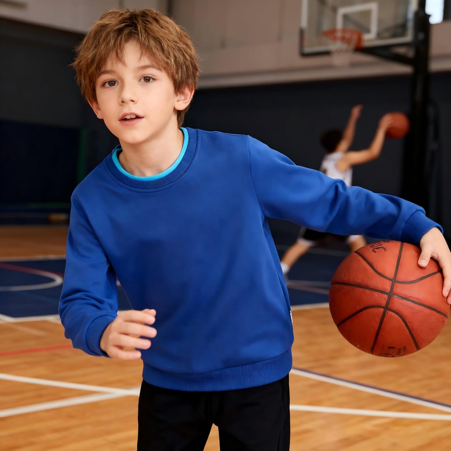 Kids Cotton Fashion Sweatshirts for Boys Girls Toddlers Long Sleeve medium-weight Pullover Tops Clothes for Age 2-14 - Image 3