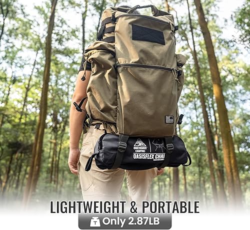 Miniatura 7 de ONETIGRIS OasisFlex Silla de camping, silla portátil con bolsa de transporte, ideal para camping, playa, picnic, parque, césped, deportes y eventos