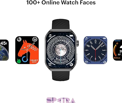 Miniatura 4 de Arco (Gun Metal) -- Reloj inteligente con pantalla AMOLED curvada de 1.96 pulgadas, brillo de 500 NITS, duración de la batería para toda la semana,