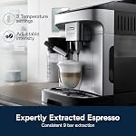 De'Longhi Magnifica Evo Machine à Espresso & Café Automatique avec Mousseur à Lait Automatique, Moulin Intégré & Fonction Auto-Nettoyage - Pour Latte, Cappuccino, Americano, Café Froid, ECAM29084SB, Argent