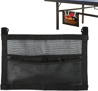 Table Tennis Ball Bag Mesh Large Capacity Sport Supplies with Adjustable | Table Tennis Accessories for Home Club School Training Practice Indoor Outdoor Wall Under Table Recreation