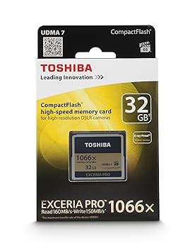 コンパクトフラッシュカード32GB　４枚セット　ケース付き Amazon | Toshiba Exceria Pro 32 GB CompactFlash (CF) Card