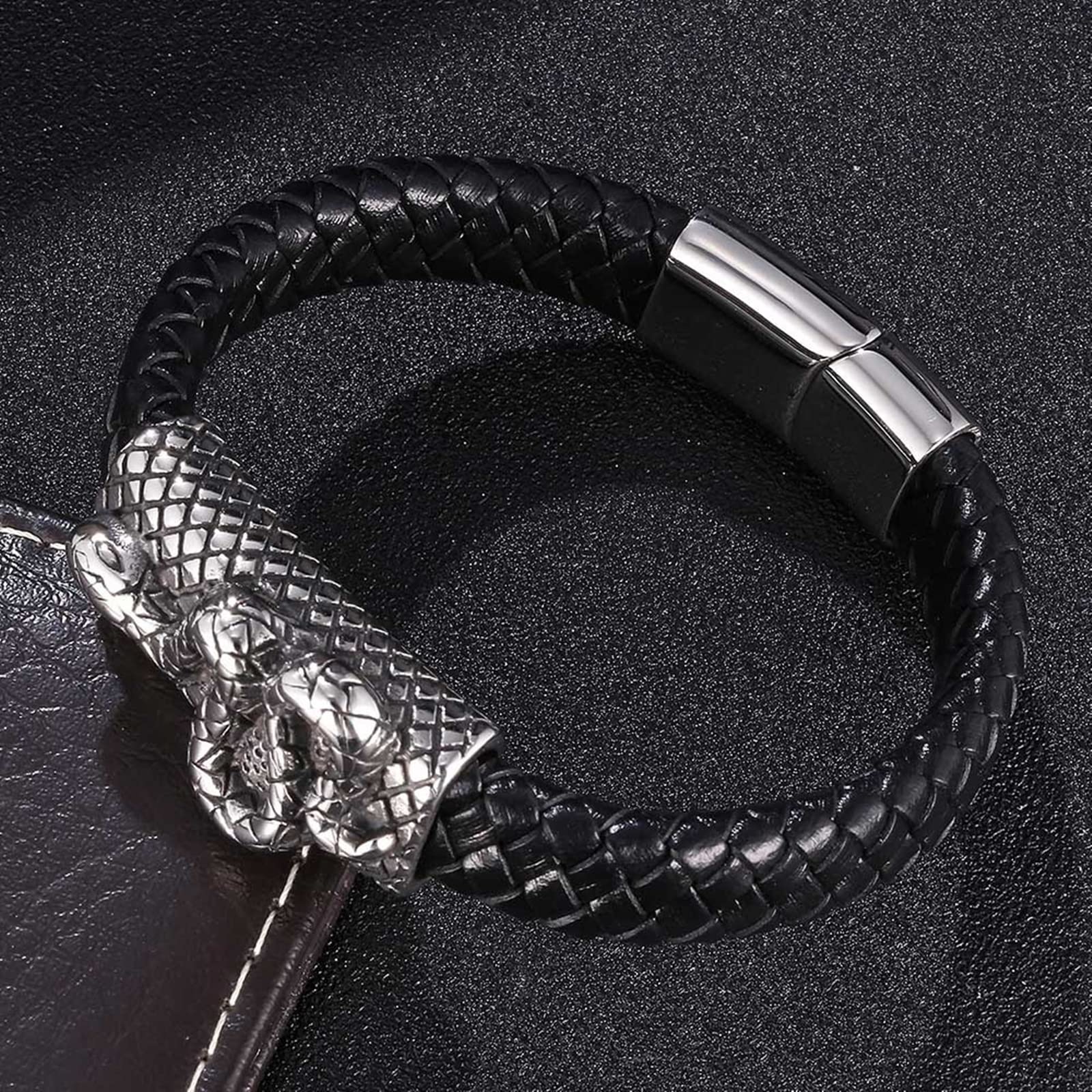 Pulseras Infantiles, Pulsera, Pulsera Hombre 2 Capas, Pulsera Acero Inoxidable con Cierre Magnético, Regalos Hombre