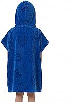 Vista 5 de SUPER MARIO - Poncho de toalla con capucha para niños, talla única, color azul