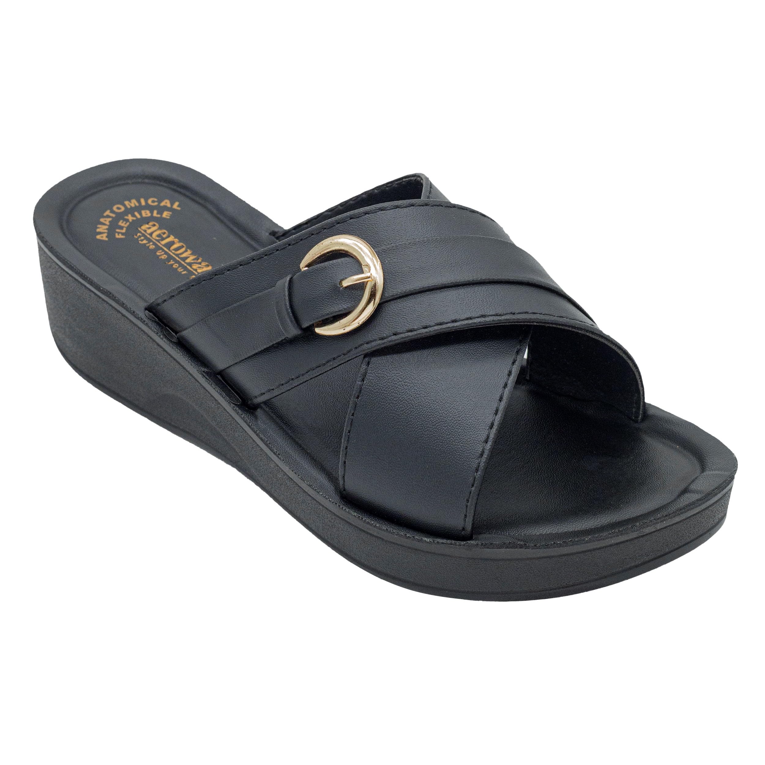 AEROWALK Stylish Slip-On Fashion Sandal for Women | Comfortable | Lightweight | Anti Skid | Casual Office Footwear (AT19) (B0D41D74YQ) Amazon Price History, Amazon Price Tracker