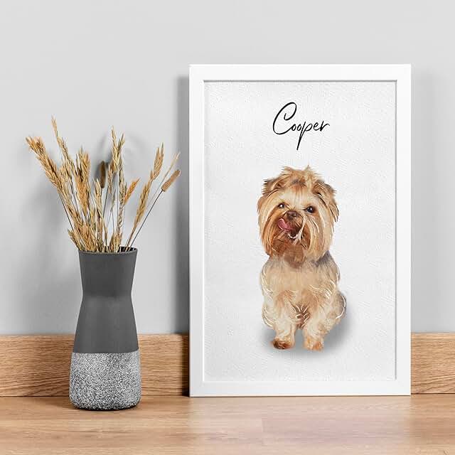 14 Wedding Anniversary Gift Ideas Filled With Meaningful Moments 85 Mia Bellini Custom Pet Portrait Canvas Wall Art with your photo and Pet ...