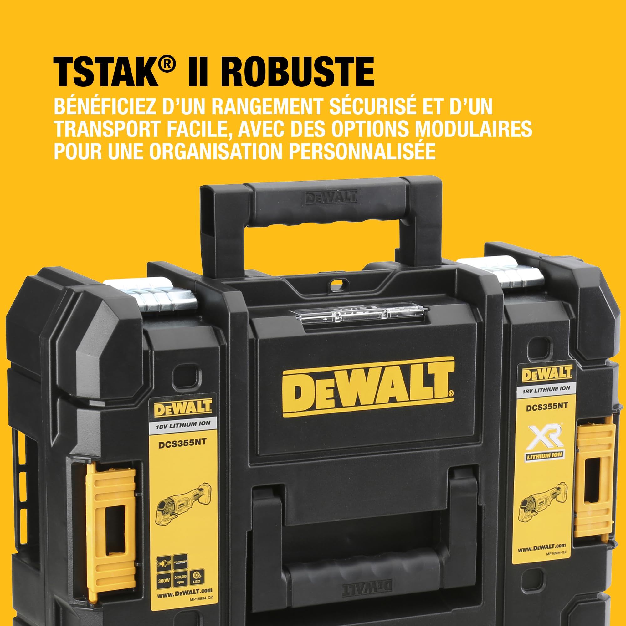DEWALT Outil oscillant sans balais 18 V XR, seul outil dans le T-STAK, DCS355NT-XJ