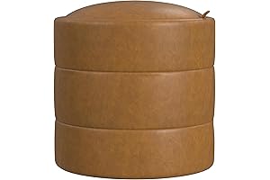 HomePop Bohemia Velvet-Tufted Round Storage Ottoman