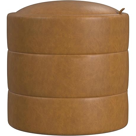 HomePop Bohemia Velvet-Tufted Round Storage Ottoman