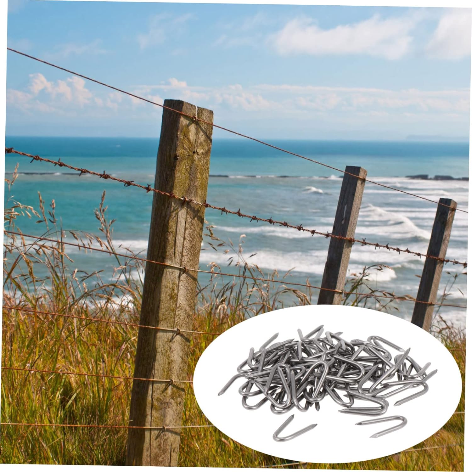 Nails for Wood,U-Shaped Fixing Nails 70pcs Iron Material Rust-Resistant Turf Tool Fencing Pin for Artificial Grass Wire Mesh Garden