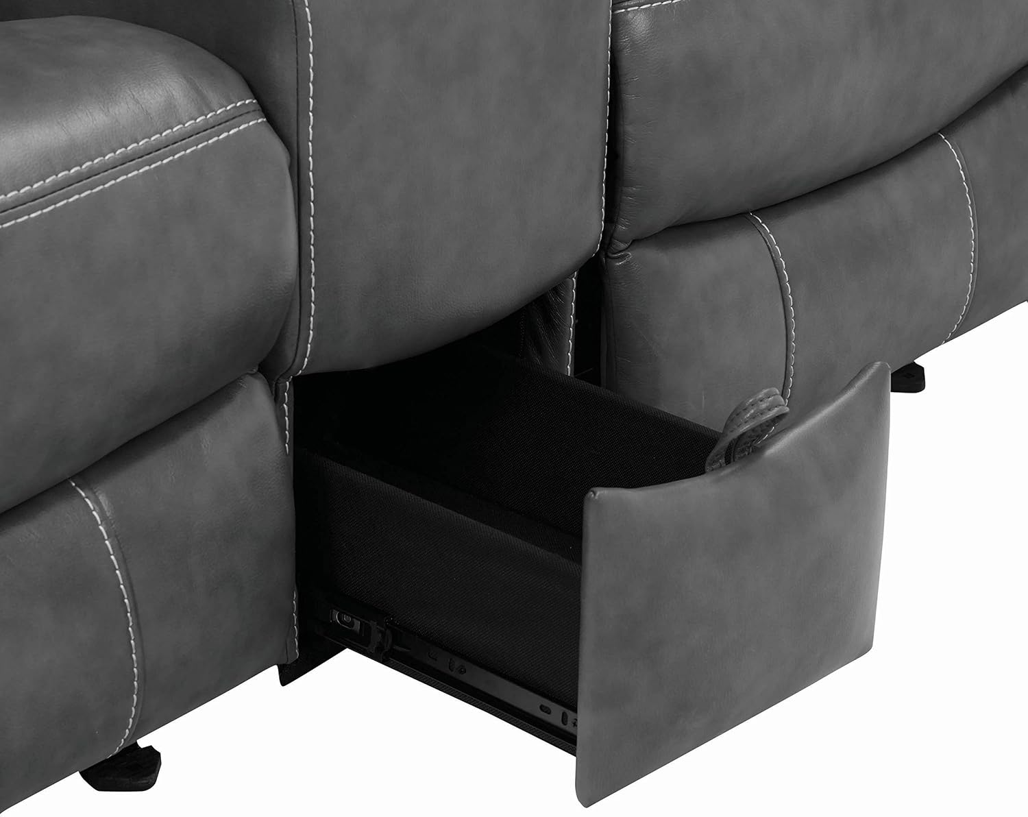 Coaster Furniture Conrad Upholstered Power Loveseat with Console Grey Love Seats 40.5" H x 78" W x 39" D 650355P