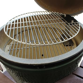 BBQ Plus Smokeware Small Swivel Grate Stacker Combo 11 Inch Grid with 3 Inch Stacker - Kamado Joe/Akorn Junior/Big Green Egg MiniMax (Does Not Include Bottom Grate)