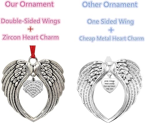 Miniatura 2 de JUPPE Regalos conmemorativos, regalos de condolencias por la pérdida de un padre amado, madre, alas de ángel, decoración de Navidad, un pedazo de mi