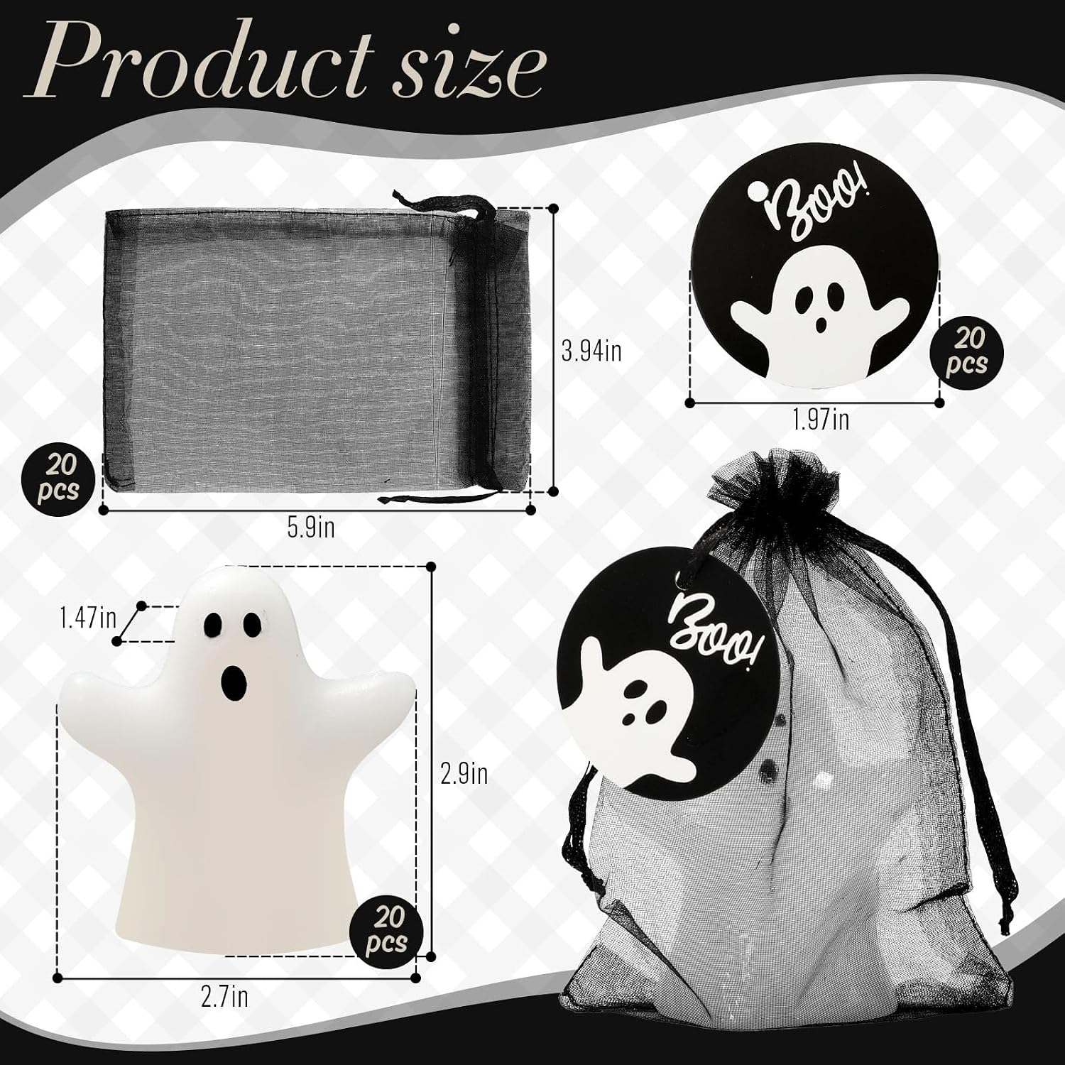 JarThenaAMCS 20 Set Halloween Ghost Soap Favors 3D Cute Ghost Boo Handmade Soaps with Paper Tags and Organza Bags for Holiday Birthday Trick or Treat Party Favor