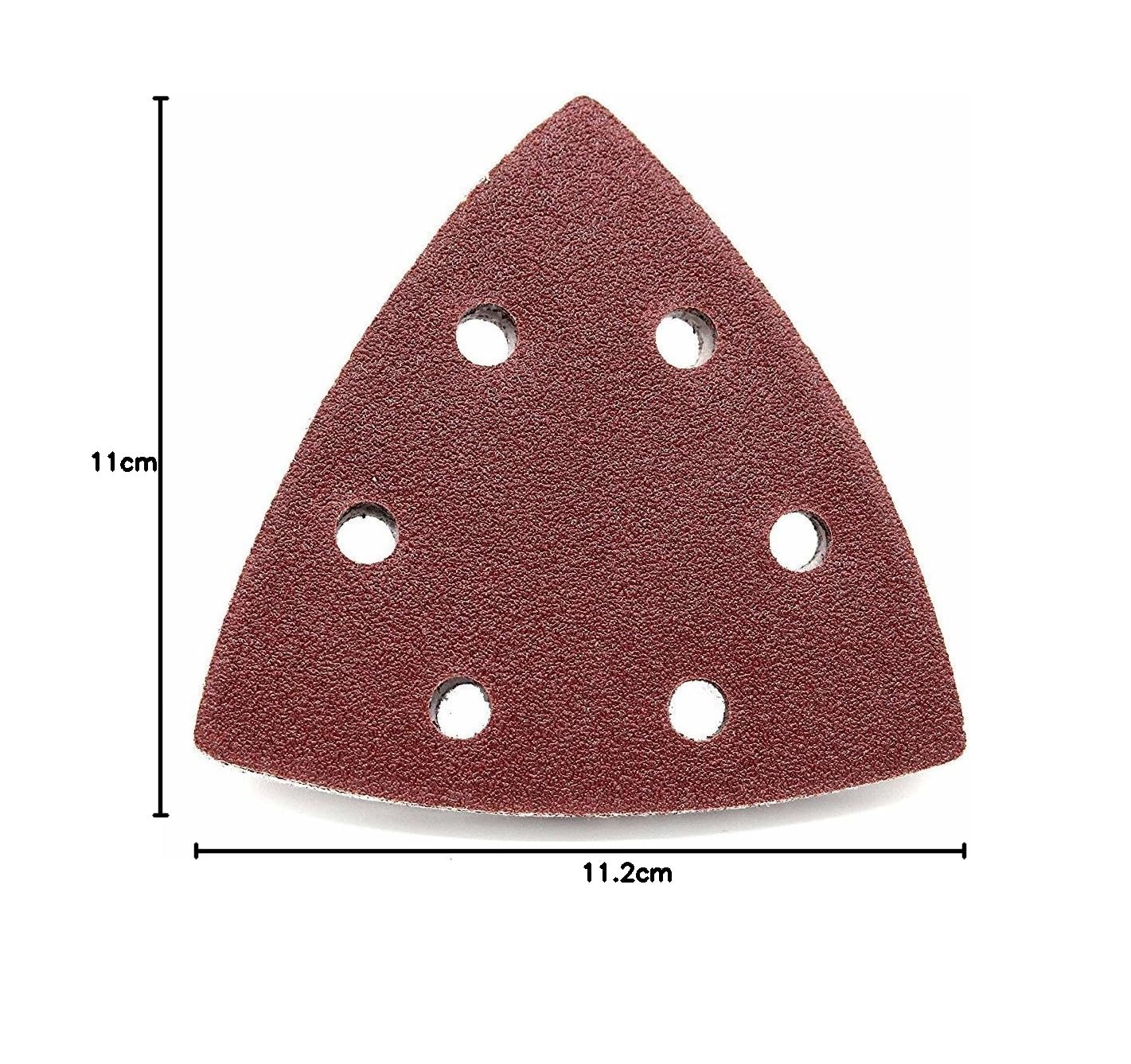 Triangoli Abrasivi Prio │ 50 pezzi │ 6 fori │ 93 x 93 x 93 mm │ grana 120 │ per levigatrici delta │ Fogli Abrasivi │ Abrasivi Triangolari │ Carta Abrasiva