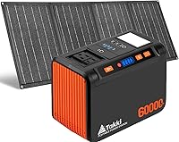 Vista 10 de Takki - Generador solar de 120 Wp, estación de energía portátil con paneles solares de 21 W, cargador solar de 88 Wh, puertos USB de CA y CC