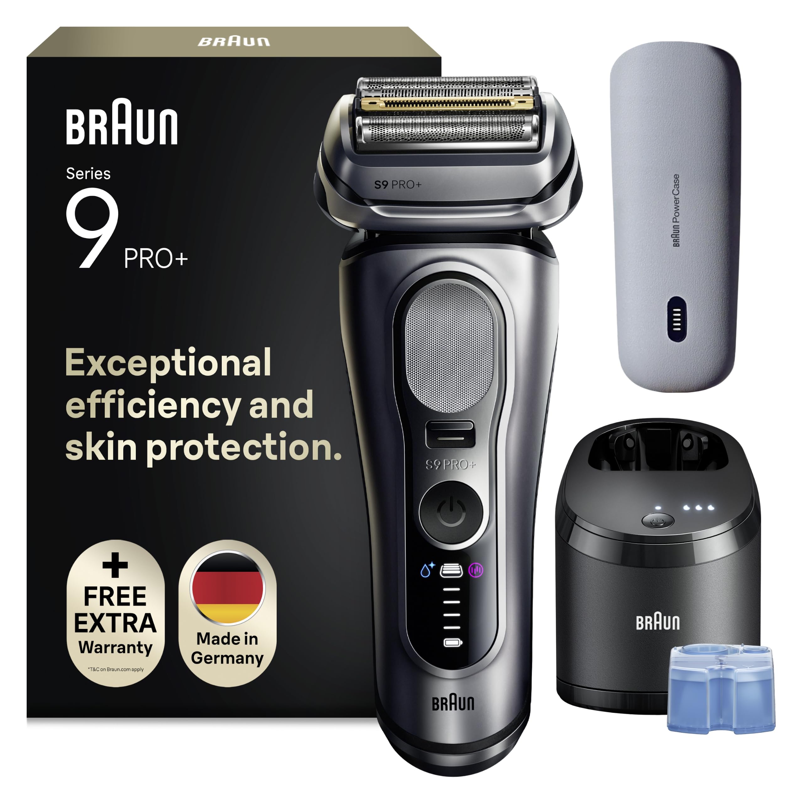 Braun Rasierer Herren Elektrisch Series 9 Pro+, 9677cce, Silber