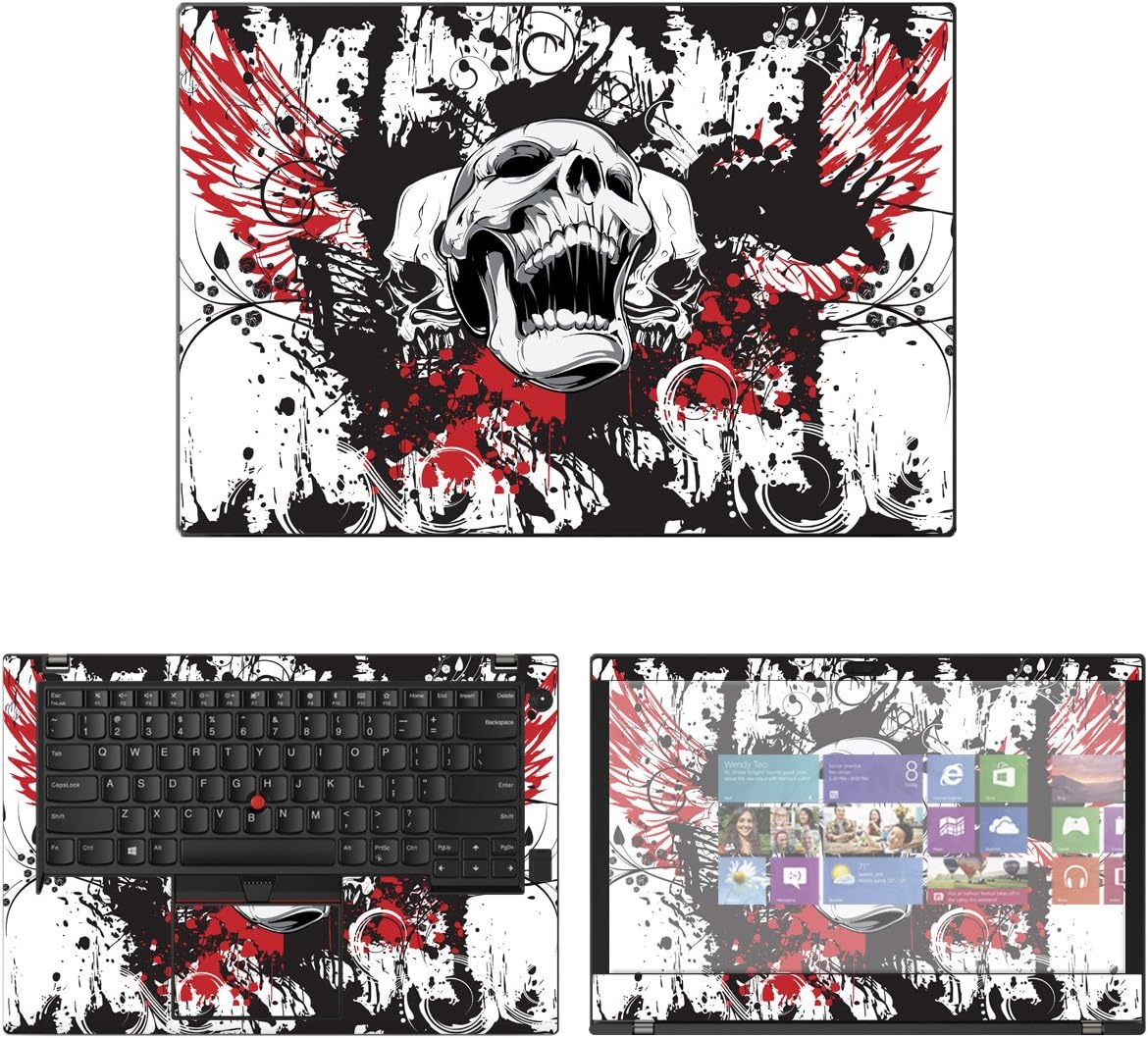Decalrus - Protective Decal Skull Skin Sticker for Lenovo ThinkPad T480 (14" Screen) case Cover wrap LEthnkpadT480-29