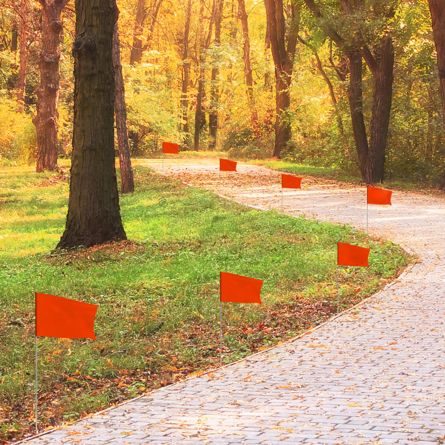 zozen Markierungsfahnen, rote Markierungsflaggen – 1000 Stück, 38,1 x 10,2 x 12,7 cm, Rasenflaggen, Landschaftsflaggen, Markierungsflaggen für Rasen, Vermessungsflaggen, Bewässerungsflaggen, passend