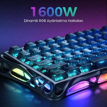 Gravastar V75 Manyetik Kablolu Gaming Klavye, XPro Kablosuz Optik Mouse ve Mousepad Oyuncu Seti (Stealth Black)