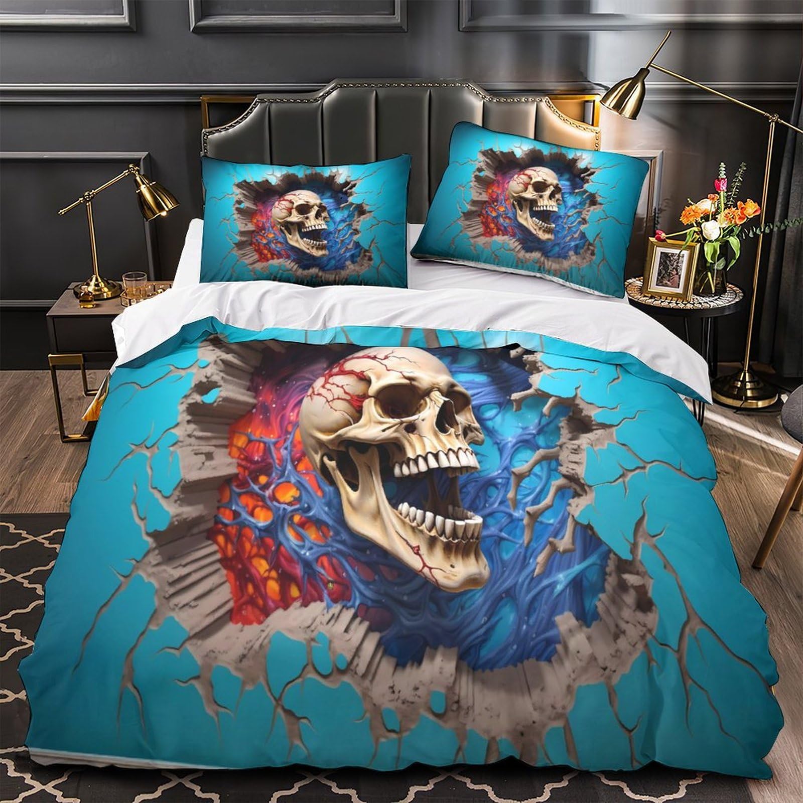 Housse de couette tigre grand lit pour déco chambre enfant