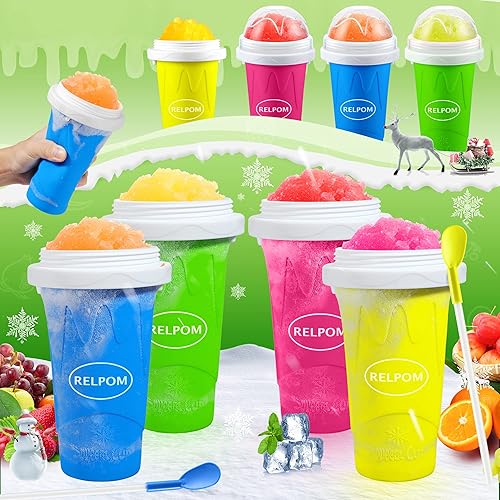 Miniatura 6 de RELPOM Taza para granizados, divertidas tazas para hacer granizados, artículos geniales, cosas, gadgets, rellenos para calcetines navideños, regalos