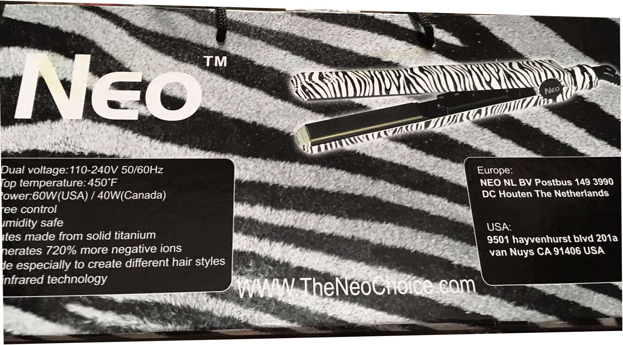 NEO Flat Iron Titanium Turbo Silk Ionic Straightner