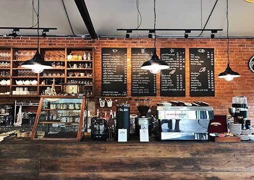 Miniatura 9 de BELECO Telón de fondo de tela de 7 x 5 pies para fotografía, cafetería, cafetería, interior, pared de ladrillo vintage, fondo de madera para