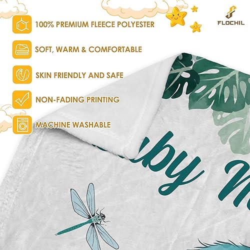 Miniatura 3 de FLOCHIL Manta de bebé personalizada para niños, manta de bebé personalizada con nombre, manta de bebé personalizada de elefantes, regalo para bebé,