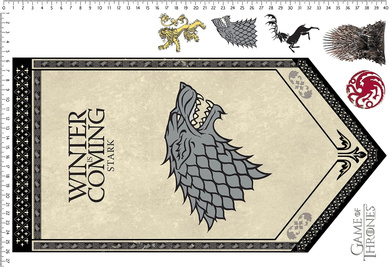 Game of Thrones Stark Banner House of The Dragon Wall Sticker Movable Vinyl DIY Wall Art Stickers Set - Walls, Windows, Doors