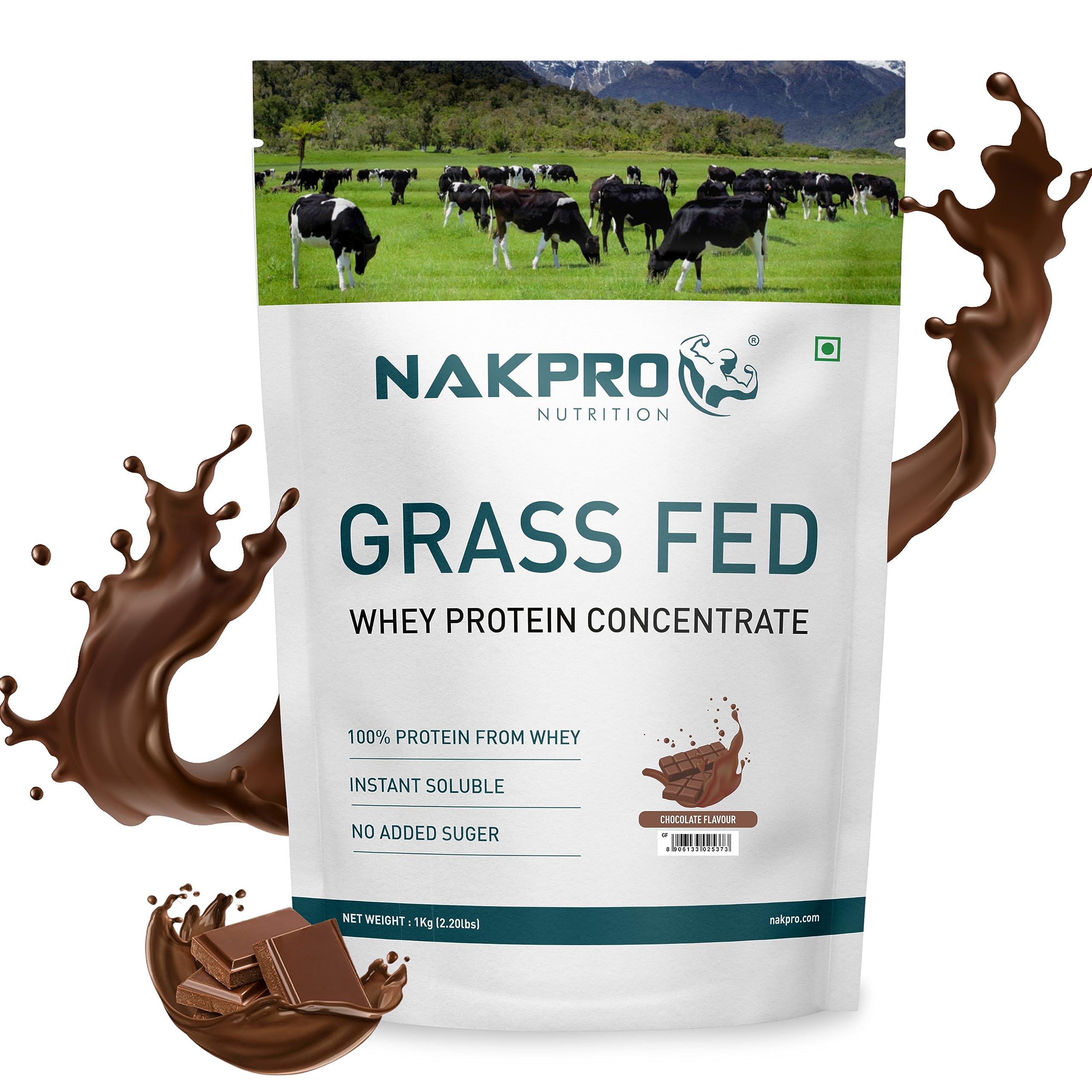 NAKPRO Grass Fed Whey Protein Concentrate | 26.33g Protein, 5.7g BCAA | Muscle Gain, Strength, Muscle Recovery Protein Powder for Men, Women & Athletes (2 Kg, Cookies & Cream) (B0BPPG2J67) Amazon Price History, Amazon Price Tracker