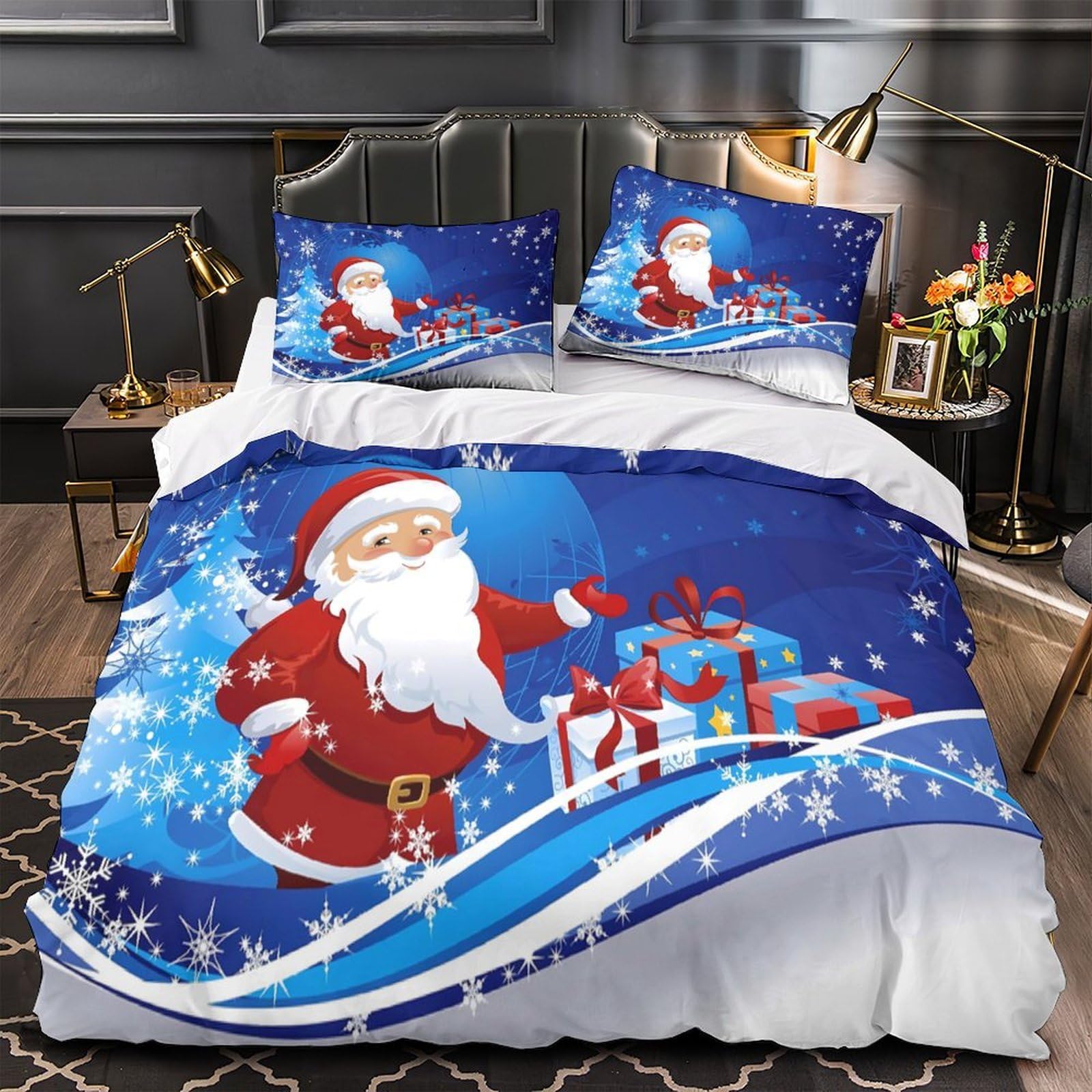 Ensemble de literie Noël 3 pièces King, le cadeau idéal pour chambre d'ado