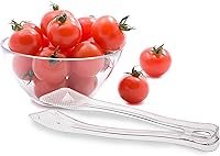 Vista 4 de PARTY BARGAINS Pinzas de plástico para servir de 8.5 pulgadas, paquete de 6, pinzas de plástico transparente de alta calidad y resistentes