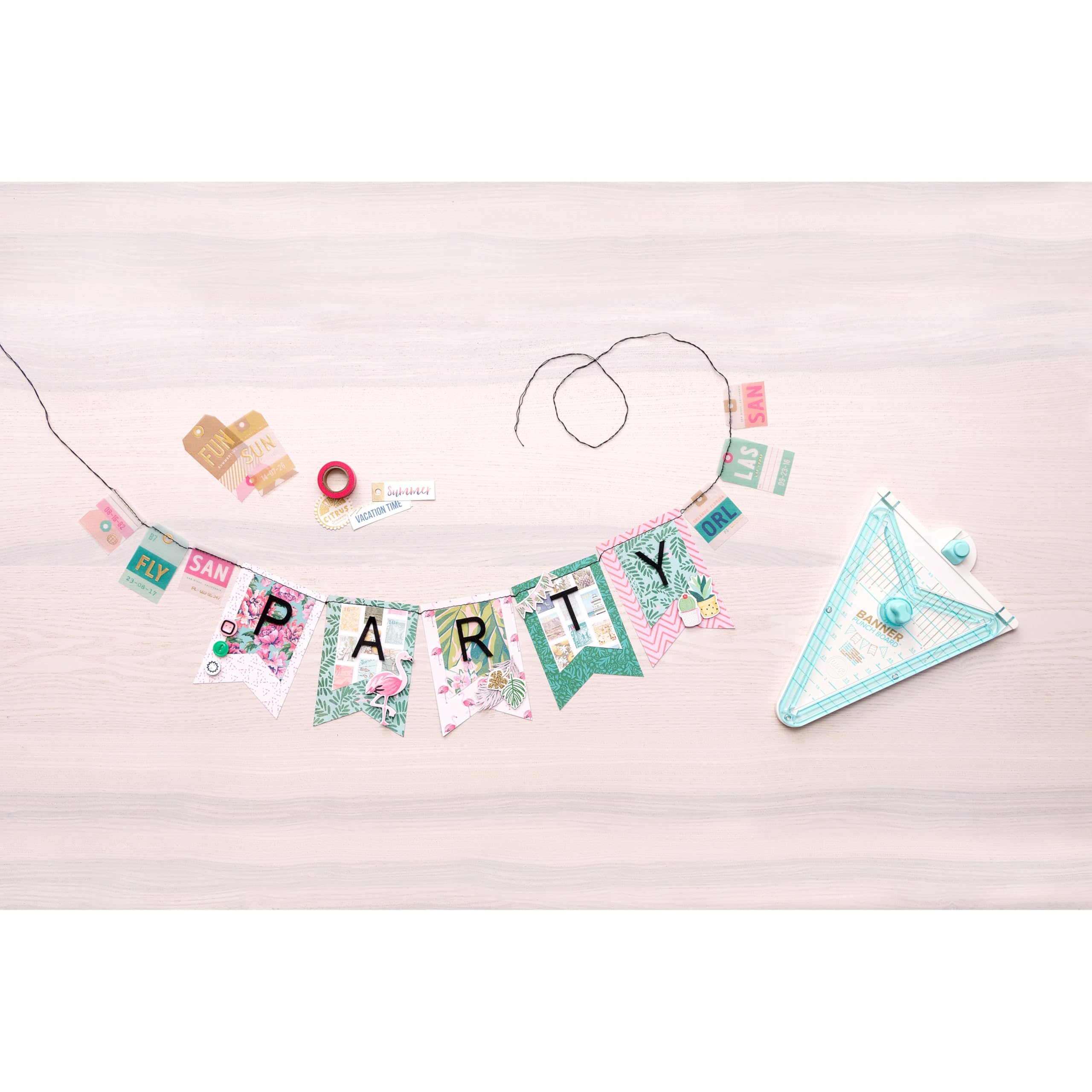 We R Memory Keepers Banner Punch Board Banner Punch Board Blue