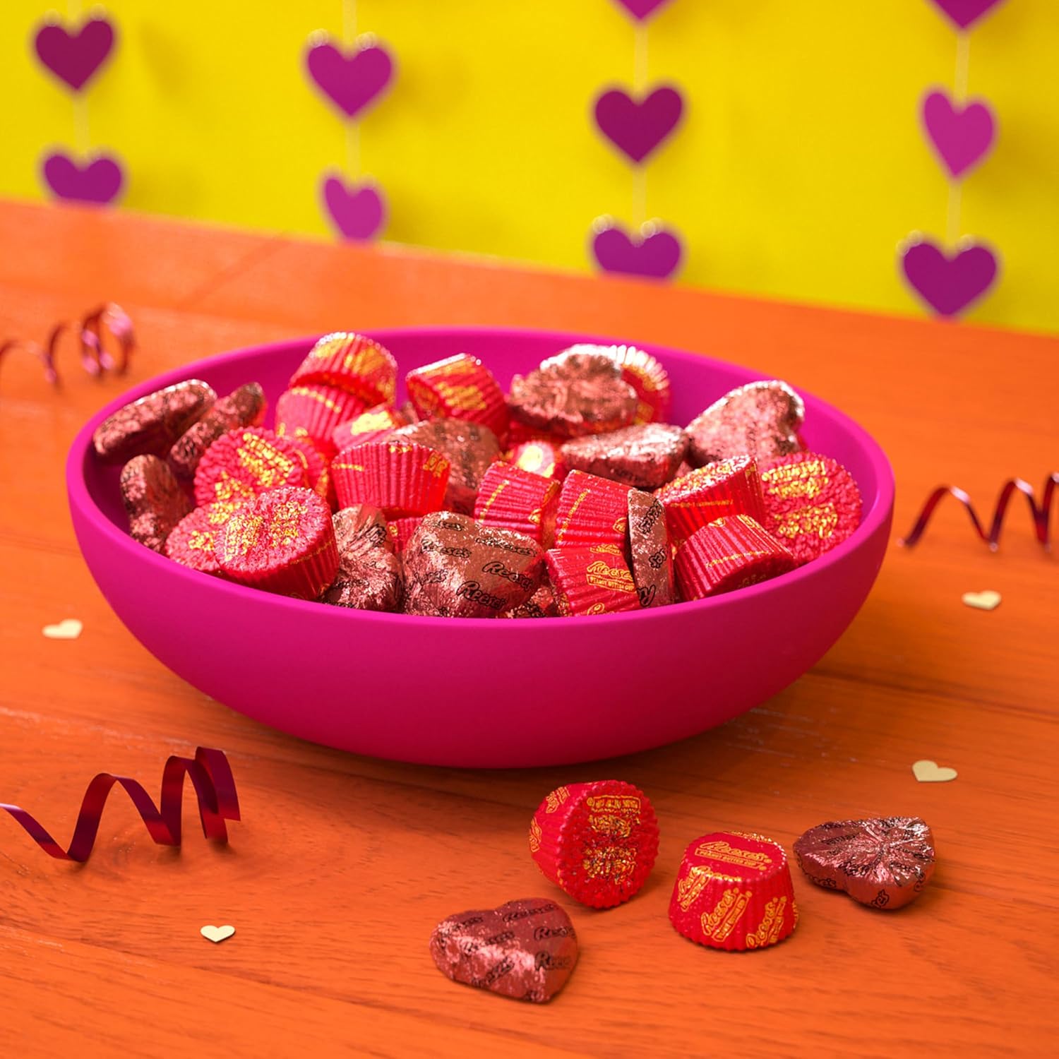 REESE'S Assorted Chocolate Peanut Butter Shapes, Valentine's Candy Bag, 21.49 oz