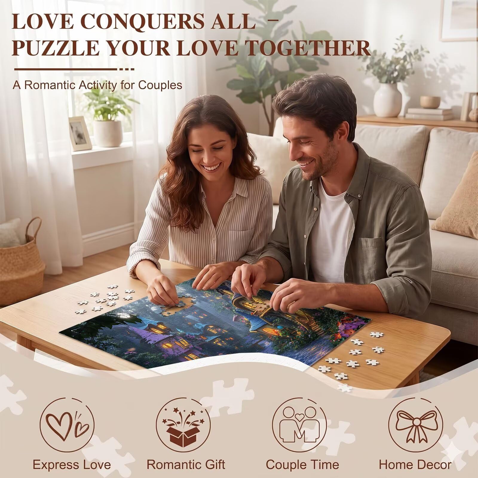 sogno architettura-2 Puzzle 1500 Pezzi per Adulti, Puzzle in Legno - Collezione Classica con Poster Incluso - Sfida di Concentrazione e Passatempo Antistress, Gioco per Famiglia, 87 x 57 cm f0-770