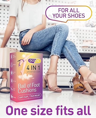 Miniatura 9 de Cojines de bola de pie para tacones altos, inserciones de tacón alto, insertos de zapatos de gel para aliviar el dolor de pies, más comodidad con