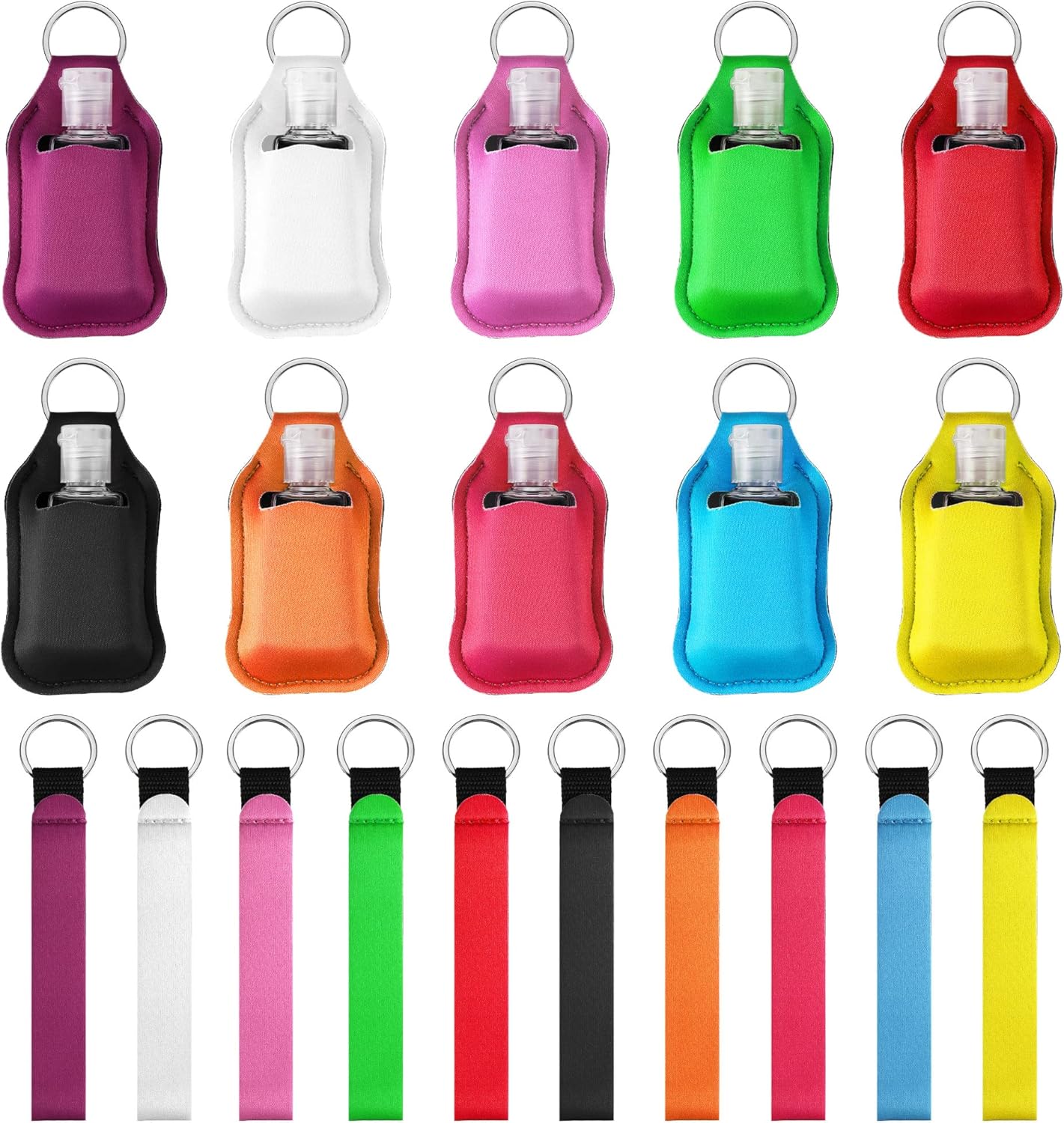 30 Pieces Travel Keychain Holders Kits, Including 10 Pieced