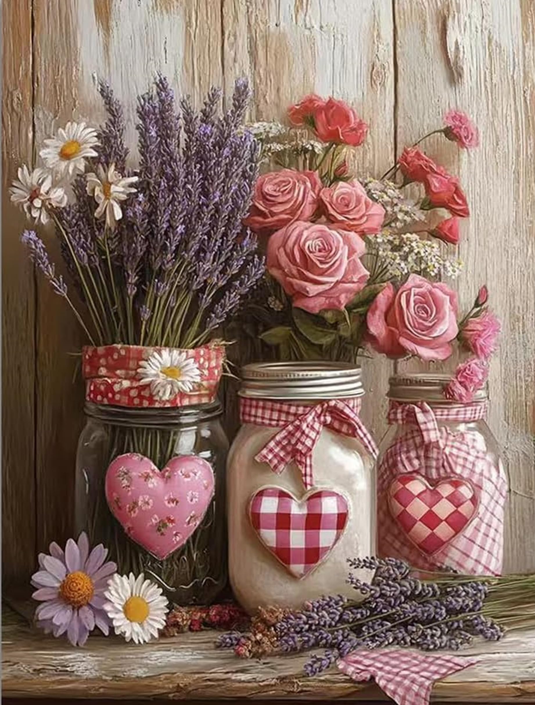 Flowers DIY Paint by Numbers Kits for Adults,Vase Painting Kit on Canvas, Color by Numbers,Large Adult Paint by Number for Home Wall Decor,Gifts