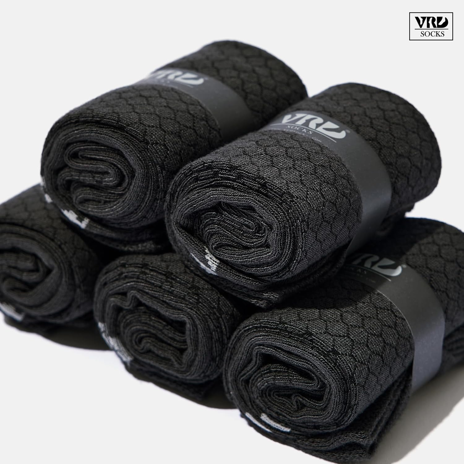 VRD Mens Dress Socks Bamboo Rayon 5-Pack Crew Socks Mid-Calf Length Fits Shoe Size 8-13 Gift Box - Image 6