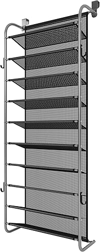Miniatura 7 de Zapatero colgante de 10 niveles para almacenamiento de zapatos para armario, despensa, sobre la puerta, organizador de zapatos, estantes flotantes