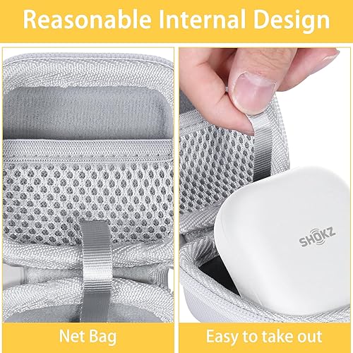 Miniatura 4 de co2CREA Funda rígida de repuesto para auriculares Bluetooth inalámbricos SHOKZ OpenFit 2+  OpenFit Air Open-Ear True Wireless Bluetooth color blanco