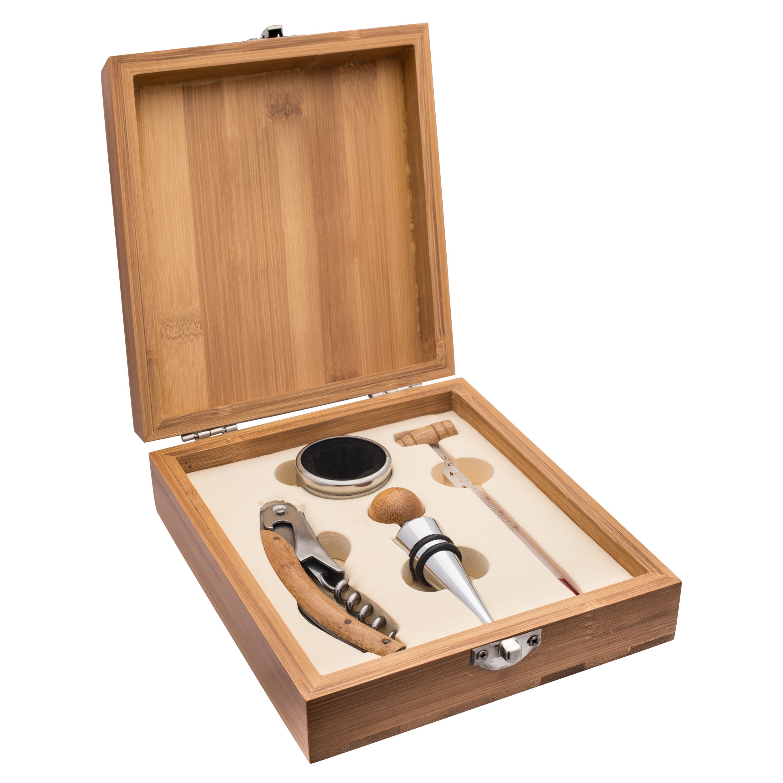 Coffret vin bambou gravé : l'élégance d'un set sommelier haut de gamme