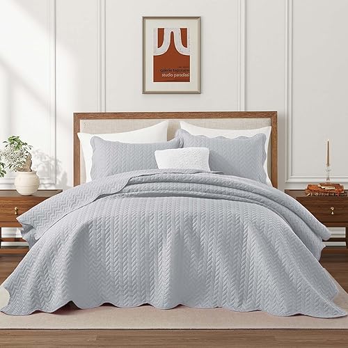 Vista 300 de IR Imperial Rooms - 10 juegos de colcha tamaño individual (68 x 86 pulgadas), para hoteles, habitaciones de huéspedes, colchas ligeras reversibles